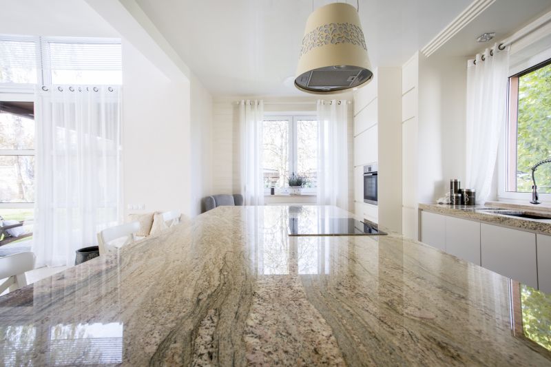 Granite countertop with modern kitchen design