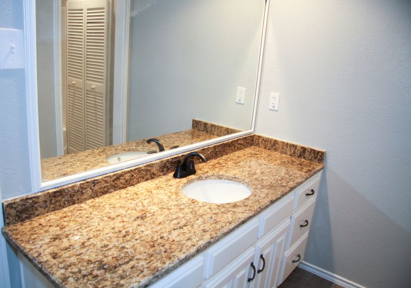 Bathroom vanity with granite countertop