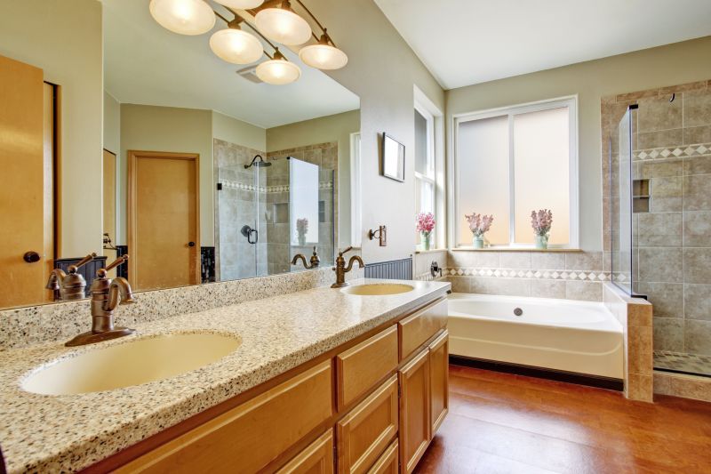Elegant granite bathroom vanity